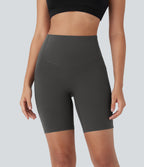 High Waisted Butt Lifting Tummy Control Pocket Shaping Training Biker Shorts 7'' — Volcanic Ash — view 5
