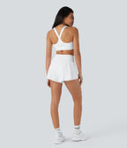 SpeedWave Medium Support Molded Cups Adjustable Strap Zipper Perforated Quick Dry Running Sports Bra — White — view 6