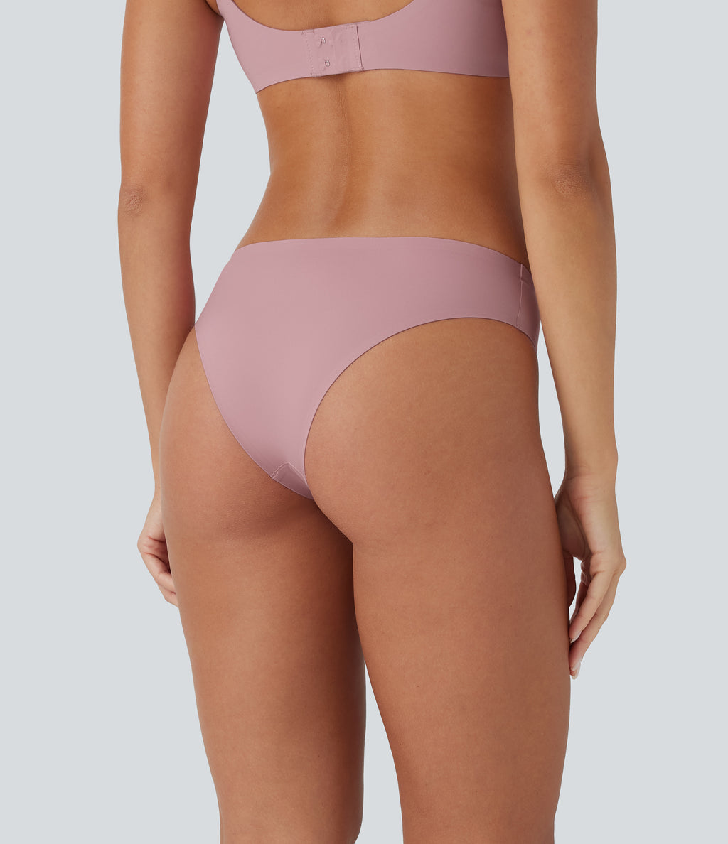 Low Rise Lounge Underwear Panties — Soft Berry — view 2
