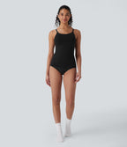 OneForm Seamless Flow Lounge Shapewear Cami Top — Black — view 8