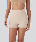 High Stretch High Waisted Lounge Smooth Boy Shorts — Whisper Pink — view 3