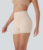 High Stretch High Waisted Lounge Smooth Boy Shorts — Whisper Pink — view 4