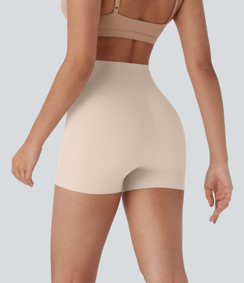 High Stretch High Waisted Lounge Smooth Boy Shorts — Whisper Pink — view 2
