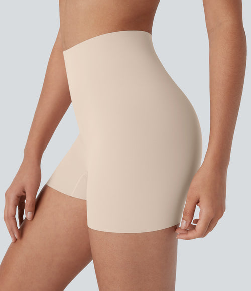 High Stretch High Waisted Lounge Smooth Boy Shorts — Whisper Pink — view 1