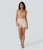 High Stretch High Waisted Lounge Smooth Boy Shorts — Whisper Pink — view 6