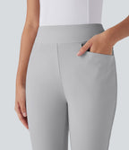 Mid Rise Multiple Pockets Split Tapered Quick Dry Golf Trousers-Golf Tee Pocket-UPF40+ — Quiet Gray — view 4