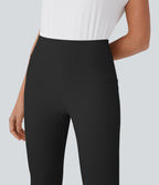 High Waisted Skinny Tapered Work Trousers — Black — view 5