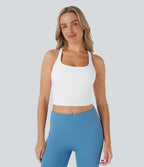 Cropped Yoga Tank Vest Top DD-F Cups — White — view 2