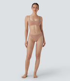 High Stretch Skin Friendly Backless Adjustable Strap Lounge Bra — Maple Sugar — view 6