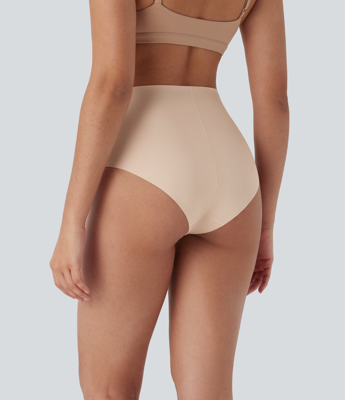 Skin Friendly High Waisted Lounge Smoothing Panties — Whisper Pink — view 2