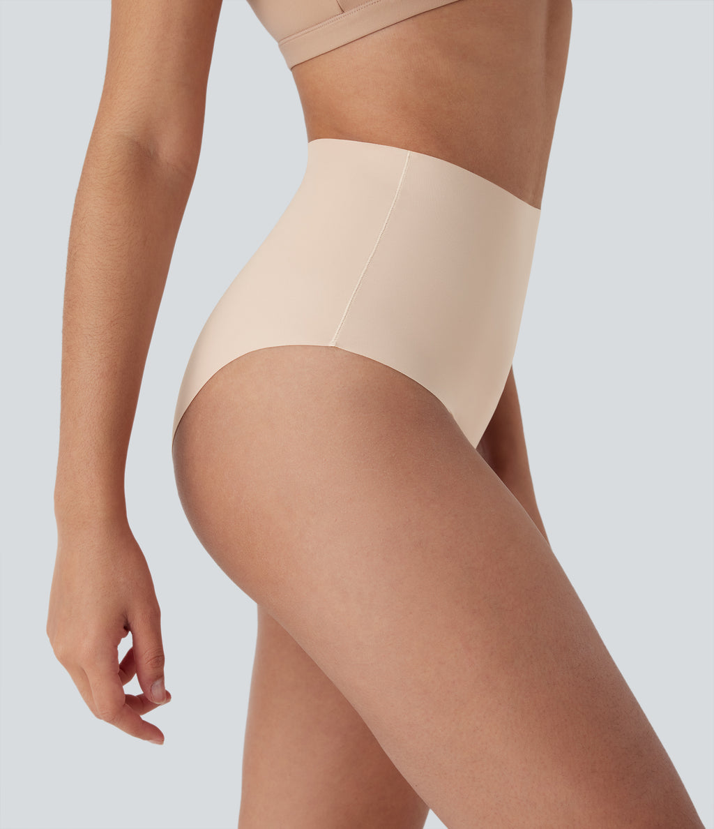 Skin Friendly High Waisted Lounge Smoothing Panties — Whisper Pink — view 1