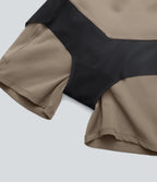 High Waisted Tummy Control Built-in Underwear Shaping Training Biker Shorts 5'' With Pockets — Dawn Brown — view 7