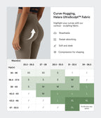 High Waisted Scrunch Butt Lifting Tummy Control Shaping Training Leggings with Pockets — Dawn Brown — view 4