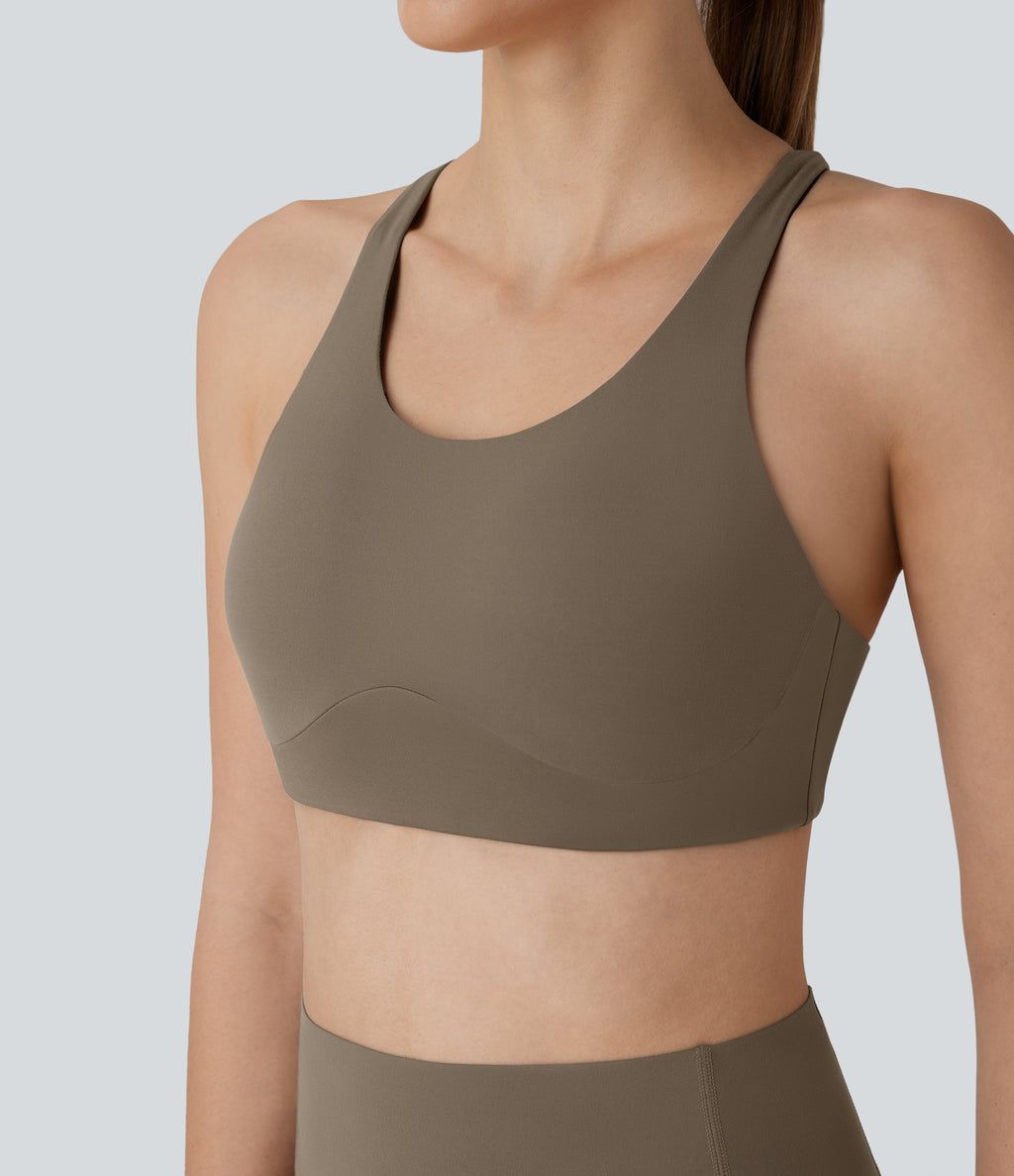 Low Support Yoga Sports Bra A-D Cups — Dawn Brown — view 5