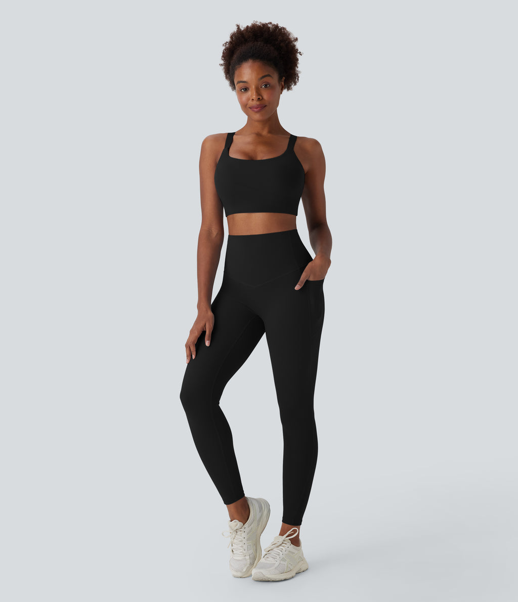Medium Support Training Sports Bra DD-F Cups — Black — view 7