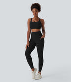 Medium Support Training Sports Bra DD-F Cups — Black — view 7