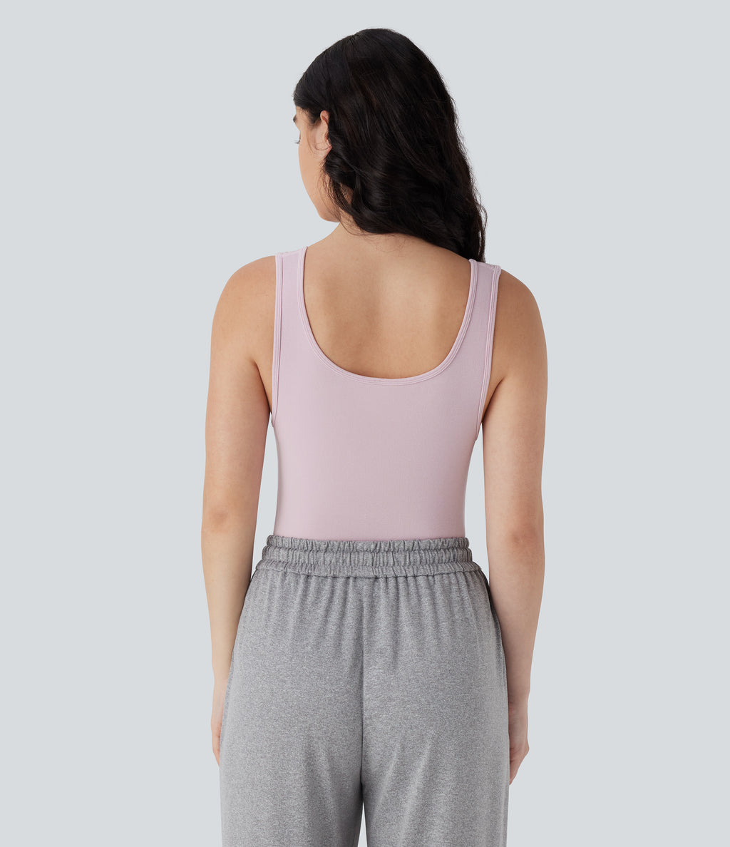 OneForm Seamless Flow U Back Lounge Tank Top — Porcelain Pink — view 2