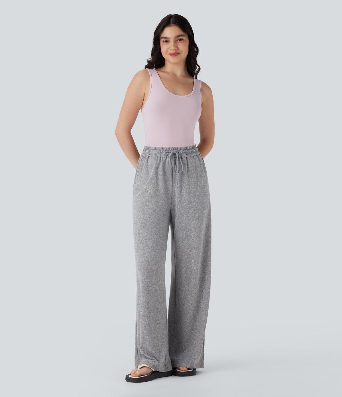 OneForm Seamless Flow U Back Lounge Tank Top — Porcelain Pink — view 6