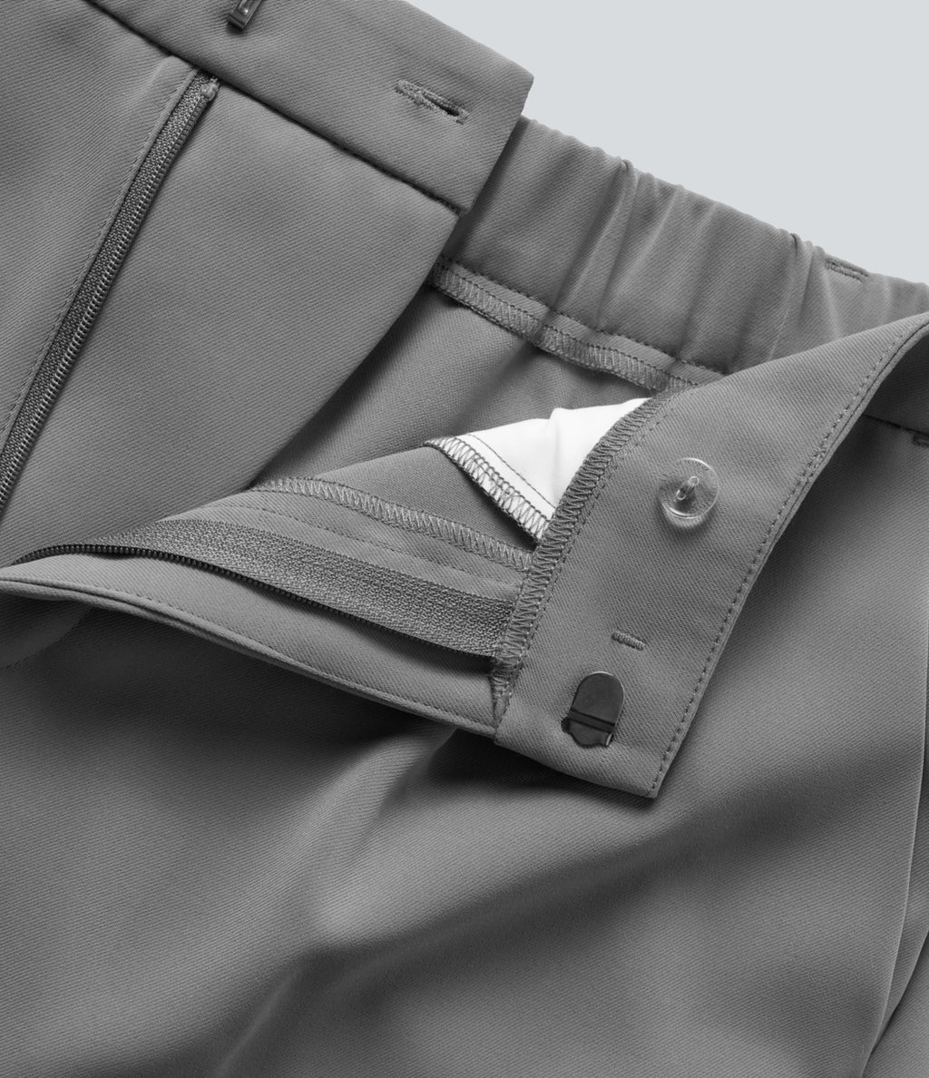 Mid Rise Work Shorts with Side Pockets — Mockingbird — view 7