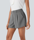 Mid Rise Work Shorts with Side Pockets — Mockingbird — view 3