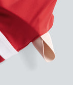 Plush Corset Backless 2-in-1 Mini Casual Dress with Side Pocket-Longer Length — Mars Red — view 8