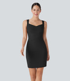 Backless Bodycon Mini Casual Dress — Black — view 8