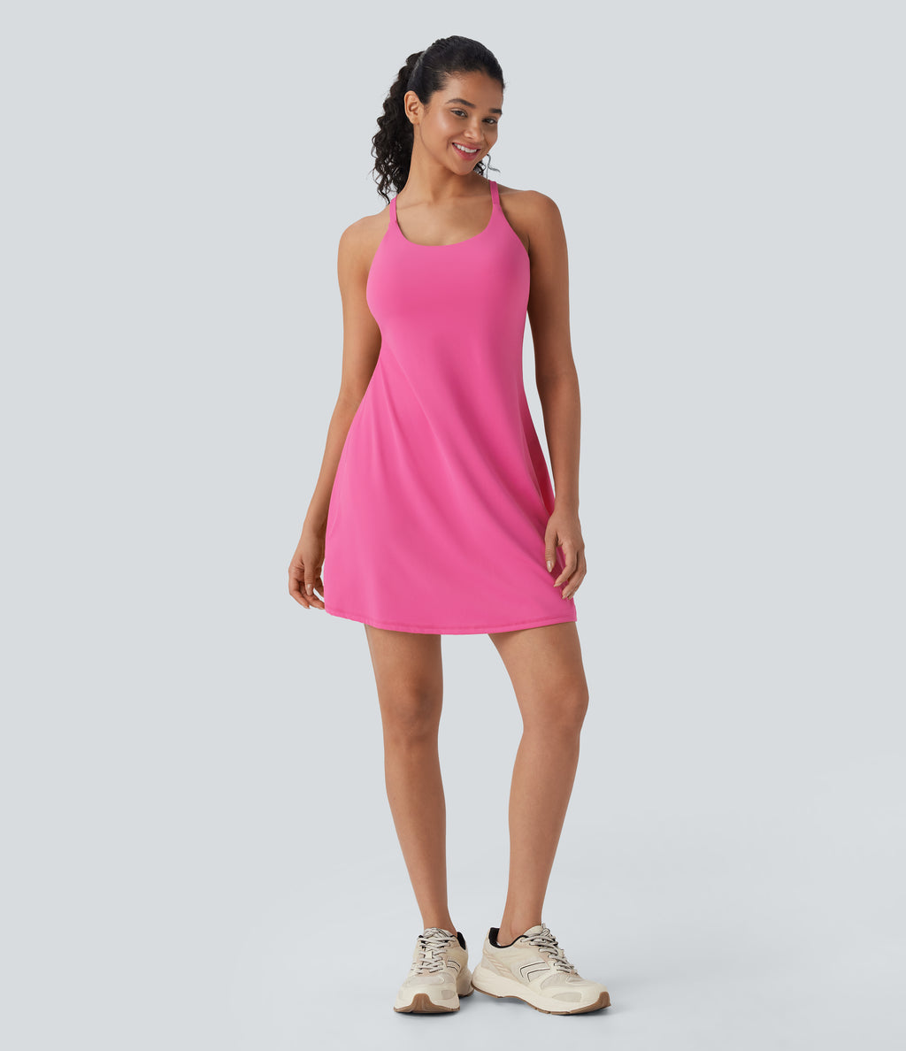 Plush Active Dress-Longer Length-Edition DD-F Cups — Fuchsia Purple — view 8