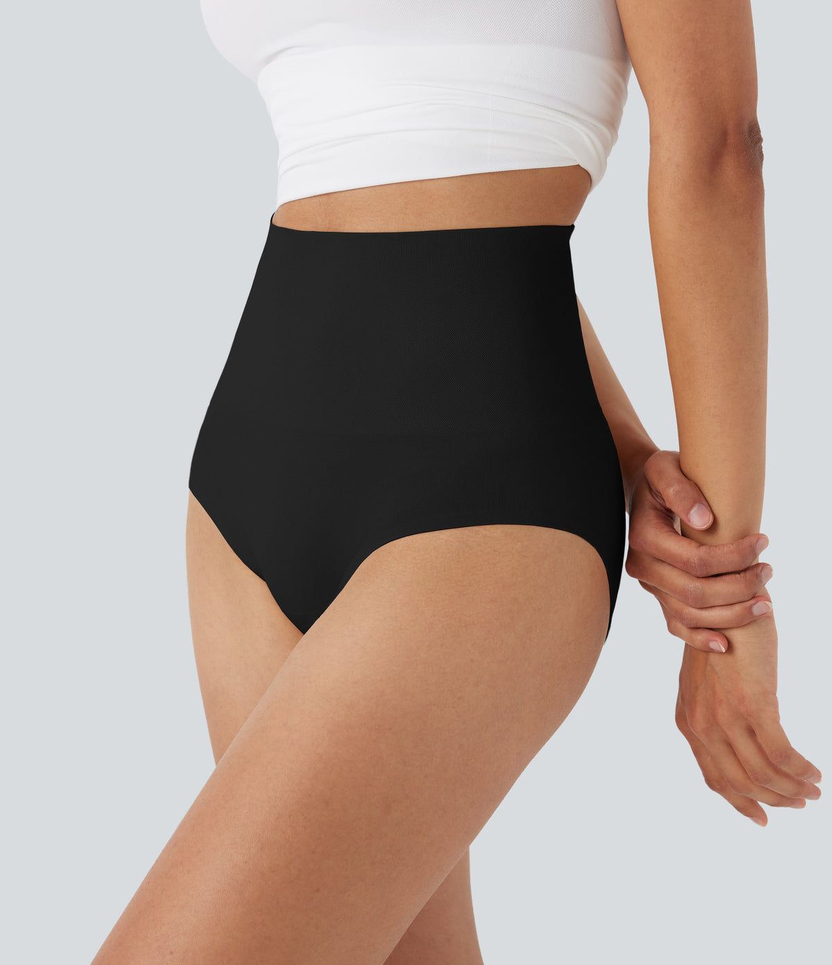 OneForm Seamless Flow High Waisted Shapewear Lounge Underwear Panties — Black — view 5