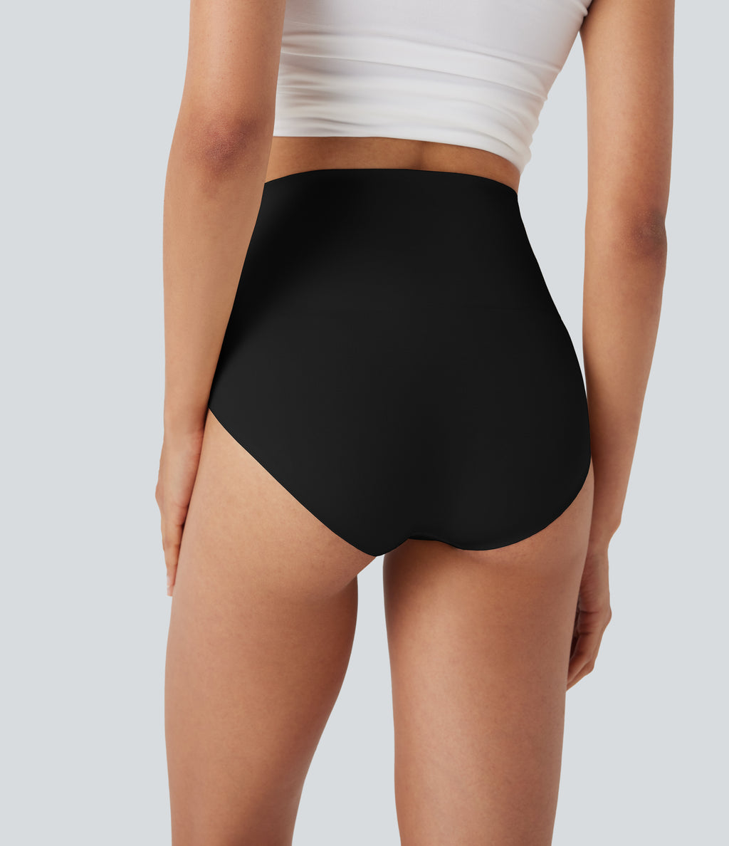 OneForm Seamless Flow High Waisted Shapewear Lounge Underwear Panties — Black — view 4
