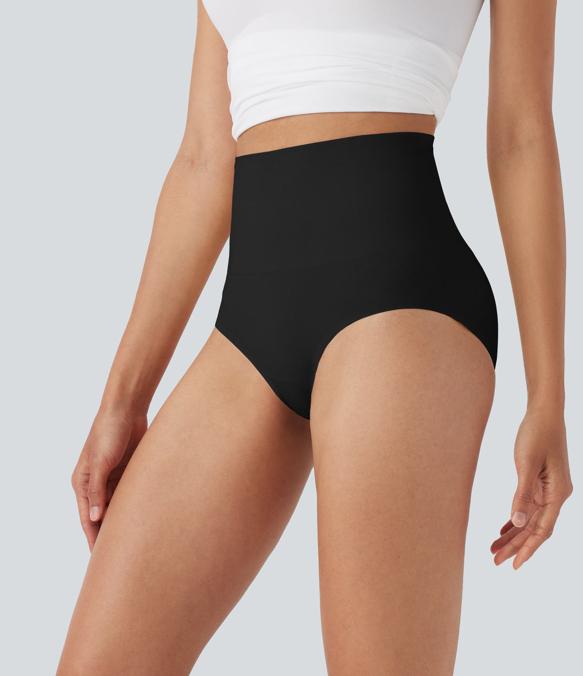 OneForm Seamless Flow High Waisted Shapewear Lounge Underwear Panties — Black — view 3