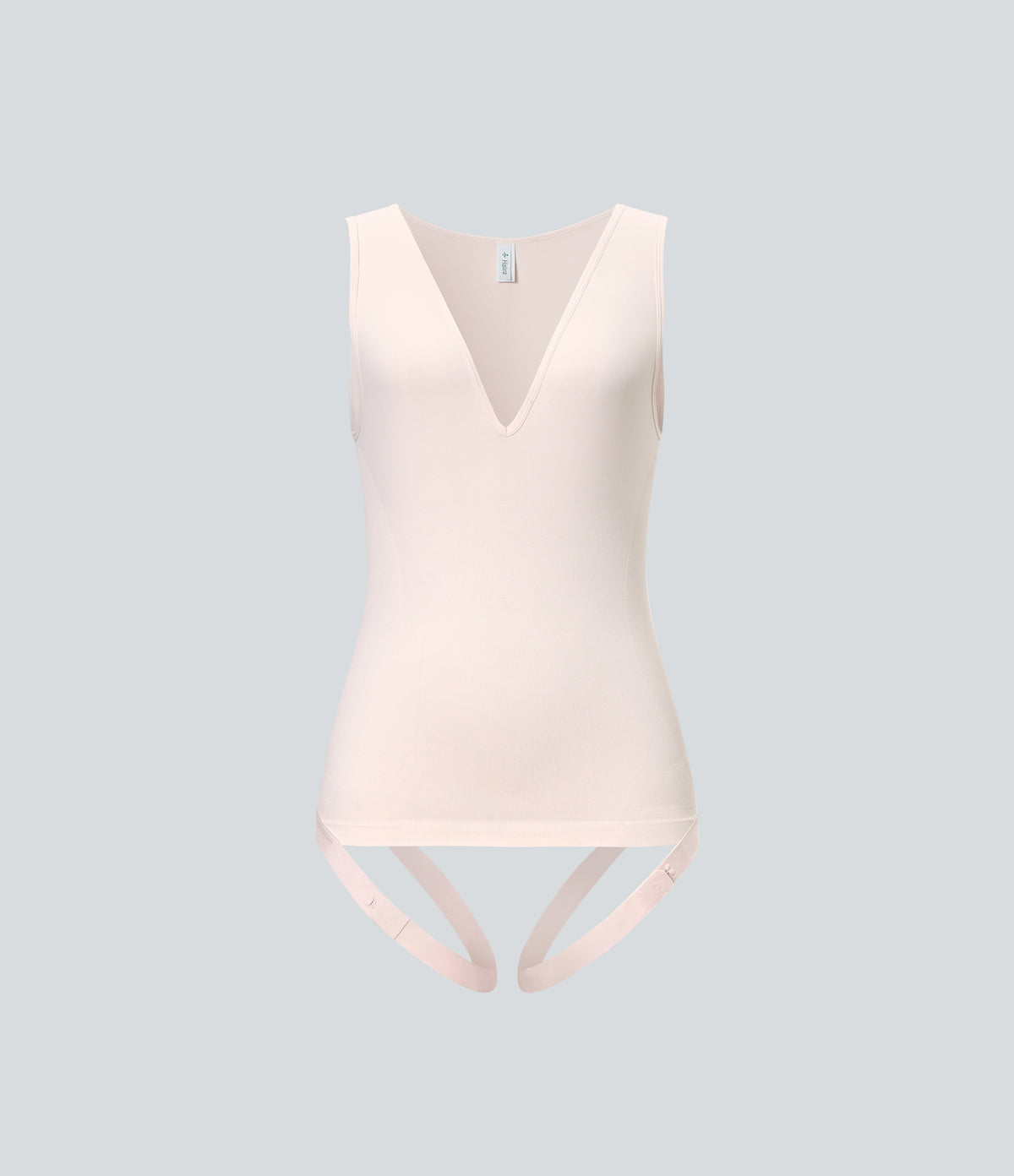 OneForm Seamless Flow V Neck Sleeveless Work Shapewear Bodysuit-Edition — Sheer Pink — view 6