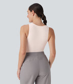 OneForm Seamless Flow V Neck Sleeveless Work Shapewear Bodysuit-Edition — Sheer Pink — view 2
