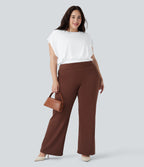 Round Neck Short Batwing Sleeve Work Plus Size T-Shirt — White — view 5
