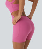 Tummy Control Training Playsuit with Pockets-Edition — Pink Power — view 8