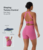 Tummy Control Training Playsuit with Pockets-Edition — Pink Power — view 1