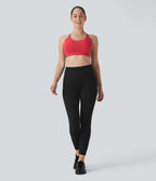 SpeedWave Medium Support Molded Cups Perforated Adjustable Hook Quick Dry Training Sports Bra DD-F Cups — Poinsettia — view 7