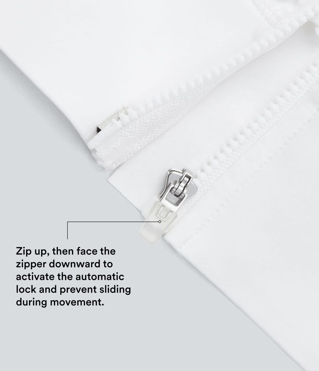 SpeedWave Medium Support Push Up Zipper Adjustable Buckle Quick Dry Running Sports Bra A-C Cups — White — view 2