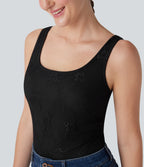 Backless Lace Casual Bodysuit — Black — view 7