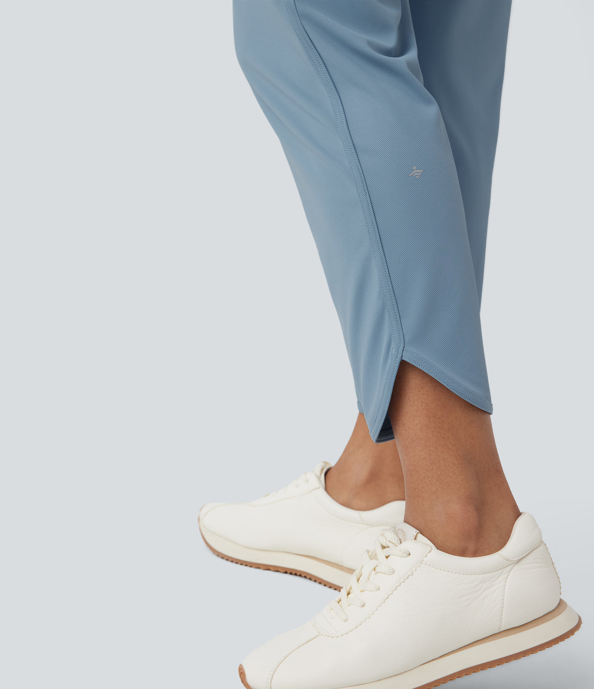 Mid Rise Drawstring Curved Hem Quick Dry Golf Tapered Trousers with Pockets-UPF40+ — Mountain Spring — view 7
