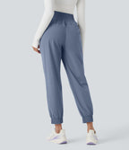 High Waisted Zipper Pockets Hiking Joggers — Troposphere — view 2