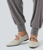 Off-Shoulder Long Sleeve Tie Casual Jumpsuit with Pockets — Excalibur — view 5