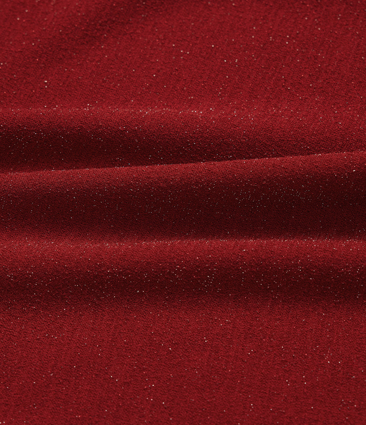Round Neck Long Sleeve Sparkle Top — Crimson Spark — view 6