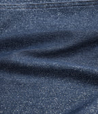 Low Rise Drawstring Wide Leg Silver Shine Casual Sweatpants Jeans with Pockets — Tide Blue Denim — view 8