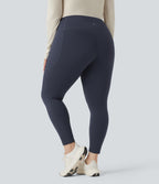 Plush Thermal High Waisted Tummy Control Training Plus Size Legging with Pockets — Overture — view 2