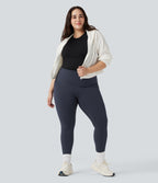 Plush Thermal High Waisted Tummy Control Training Plus Size Legging with Pockets — Overture — view 6