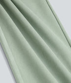 High Waisted Drawstring Wide Leg Casual Trousers with Pockets — Frosty Green — view 6