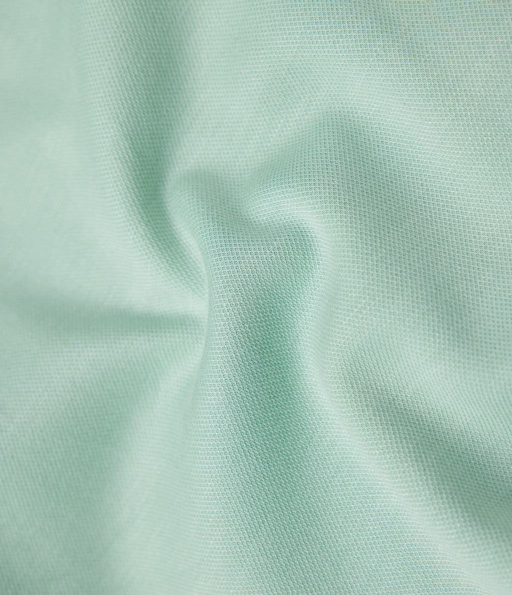 High Waisted Wide Leg Micro Waffle Casual Trousers with Pockets — Misty Jade — view 7
