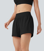 Airy Low Rise InstantCool Shorts 5'' with Pockets — Black — view 3