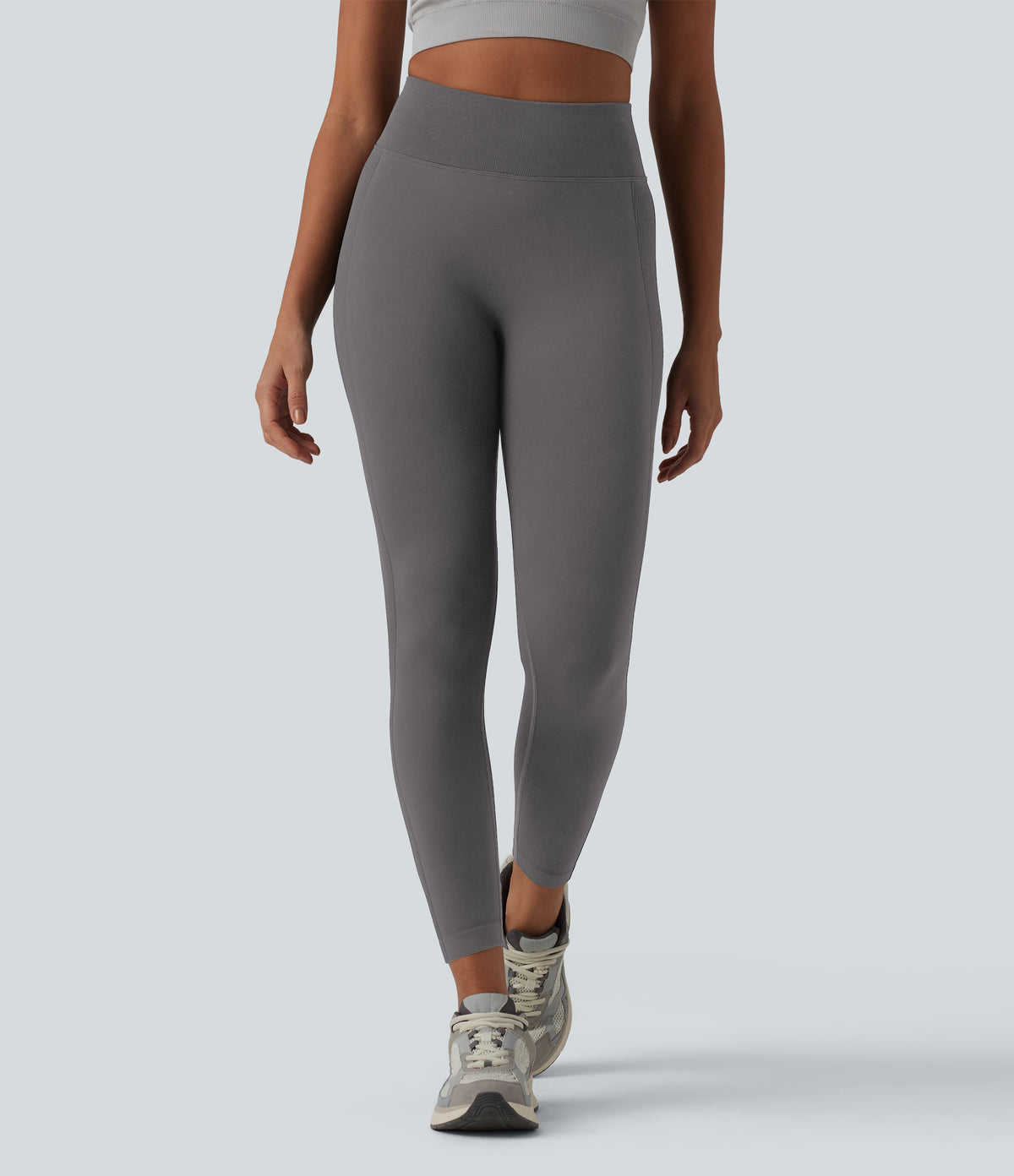 OneForm Seamless Flow High Waisted Booty Scrunch Yoga Leggings — Eiffel Tower — view 2