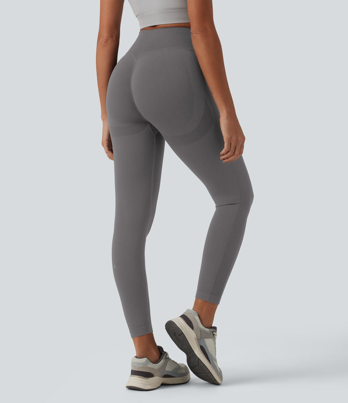 OneForm Seamless Flow High Waisted Booty Scrunch Yoga Leggings — Eiffel Tower — view 1